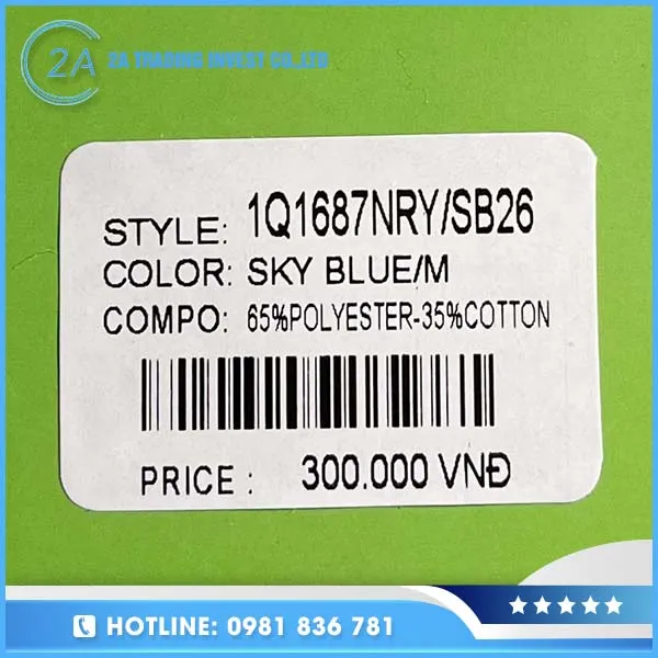 Sản phẩm Sticker (20x30mm) — Phụ Liệu May Mặc 2A - Công Ty TNHH Đầu Tư Thương Mại 2A — MST 0314803921