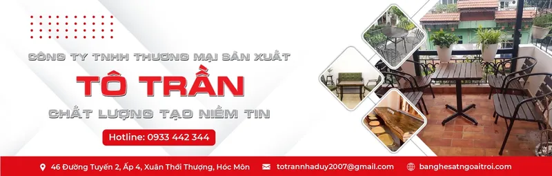 Sản phẩm 223233120 — Bàn Ghế Sắt Tô Trần - Công Ty TNHH Thương Mại Sản Xuất Tô Trần — MST 0314816889