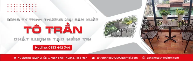 Sản phẩm 223233121 — Bàn Ghế Sắt Tô Trần - Công Ty TNHH Thương Mại Sản Xuất Tô Trần — MST 0314816889