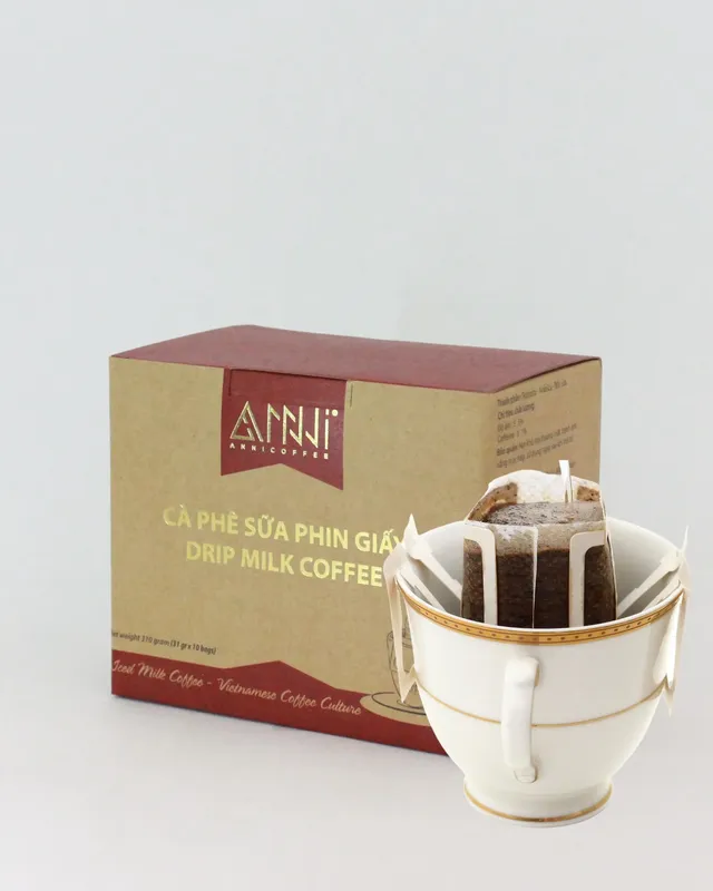 Sản phẩm ca phe phin giay sua tien dung annicoffee — Công Ty Cổ Phần Trà Cà Phê An Nhiên — MST 0314890307