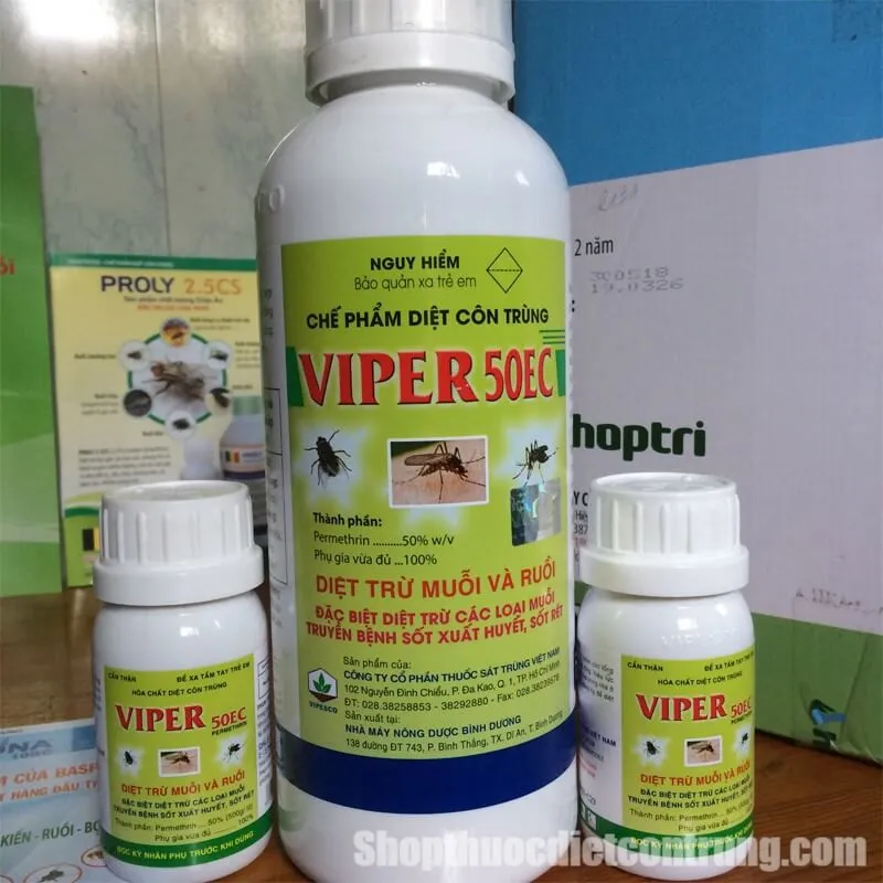 Sản phẩm thuoc diet muoi con trung Viper 50EC — Việt Thành Pest Control - Công Ty TNHH Thương Mại Dịch Vụ Kiểm Soát Côn Trùng
Việt Thành — MST 0314905377