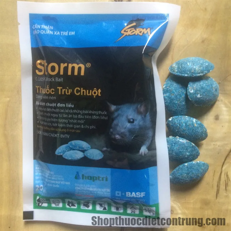 Sản phẩm thuoc diet chuot Storm — Việt Thành Pest Control - Công Ty TNHH Thương Mại Dịch Vụ Kiểm Soát Côn Trùng
Việt Thành — MST 0314905377