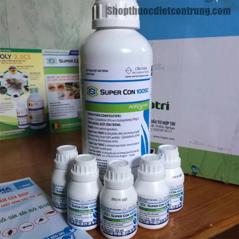 Sản phẩm Super Con 100SC thuoc diet con trung muoi ruoi gian kien — Việt Thành Pest Control - Công Ty TNHH Thương Mại Dịch Vụ Kiểm Soát Côn Trùng
Việt Thành — MST 0314905377