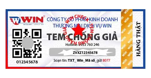 Sản phẩm tem chong hang gia cong nghe 4.0 wwin — Công Ty Cổ Phần Kinh Doanh Thương Mại Dịch Vụ WIN — MST 0314956822