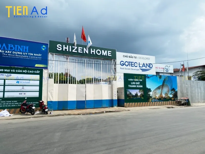 Sản phẩm Thi cong hang rao cong trinh cho GOTEC LAND — Công Ty TNHH Tiến AD — MST 0314970425