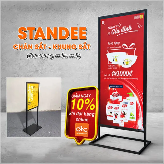 Sản phẩm Standee chan sat standee khung sat 3 — Công Ty TNHH Thương Mại – Dịch Vụ – Quảng Cáo D.T.C — MST 0315034147