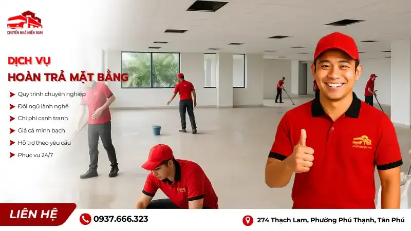 Sản phẩm dich vu hoan tra mat bang — Công Ty TNHH Thương Mại Dịch Vụ Vận Chuyển Miền Nam — MST 0315037130
