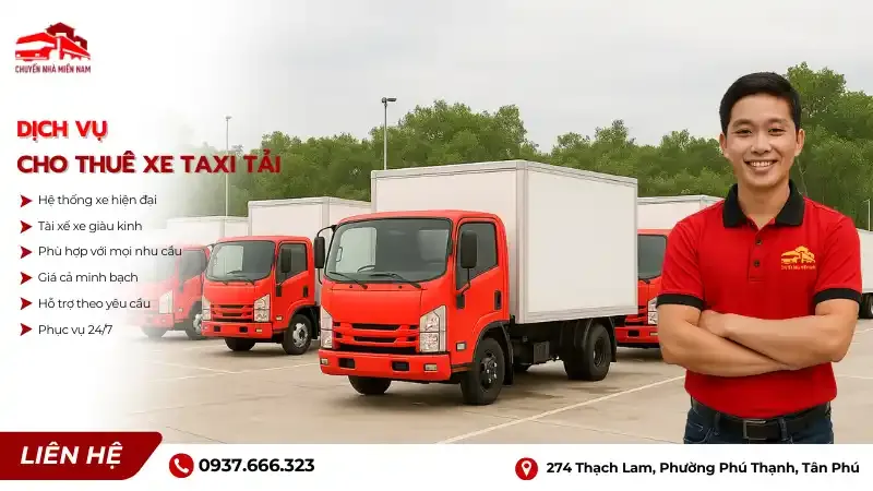 Sản phẩm dich vu cho thue xe taxi tai — Công Ty TNHH Thương Mại Dịch Vụ Vận Chuyển Miền Nam — MST 0315037130