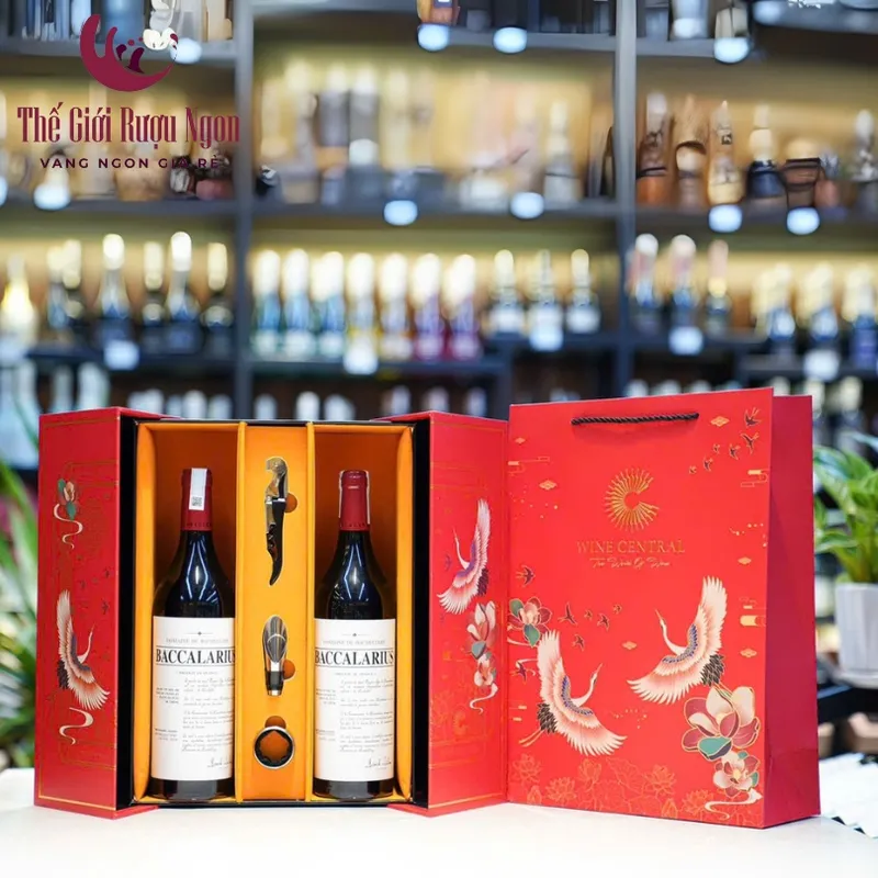 Sản phẩm hop qua 2 chai vang phap baccalarius — Công Ty TNHH Thương Mại Dịch Vụ Đại Song Nguyên — MST 0315047636