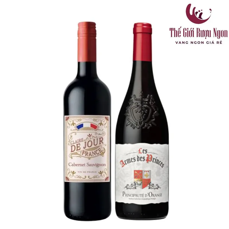 Sản phẩm combo 2 chai ruou vang phap claire de jour les armes des princes — Công Ty TNHH Thương Mại Dịch Vụ Đại Song Nguyên — MST 0315047636