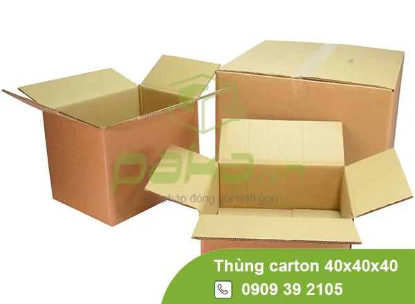 Sản phẩm ban thung carton 40x40x40 paka — Công Ty TNHH Bao Bì PaKa — MST 0315059705