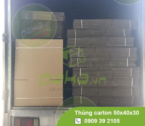 Sản phẩm ban thung carton 50x40x30 paka — Công Ty TNHH Bao Bì PaKa — MST 0315059705