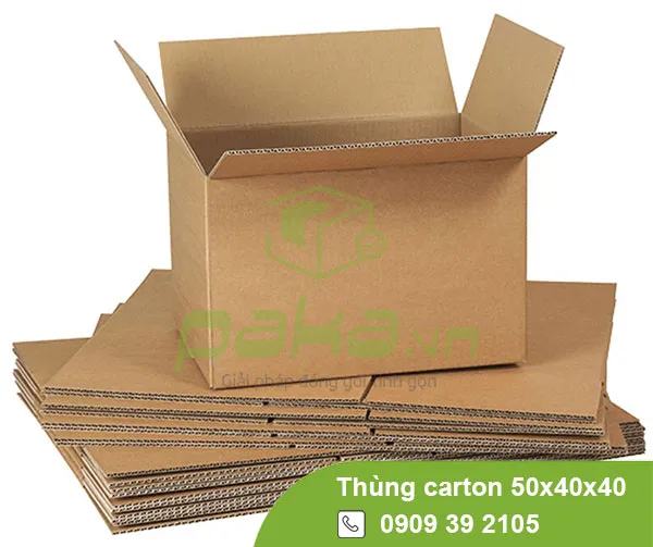 Sản phẩm ban thung carton 50x40x40 paka — Công Ty TNHH Bao Bì PaKa — MST 0315059705