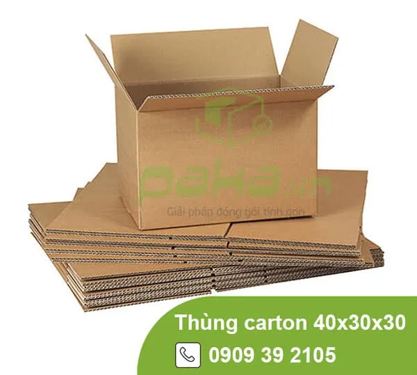 Sản phẩm thung carton 40x30x30 paka — Công Ty TNHH Bao Bì PaKa — MST 0315059705