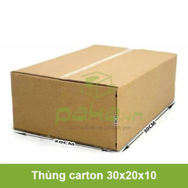 Sản phẩm thung giay carton 30x20x10 paka 1 — Công Ty TNHH Bao Bì PaKa — MST 0315059705