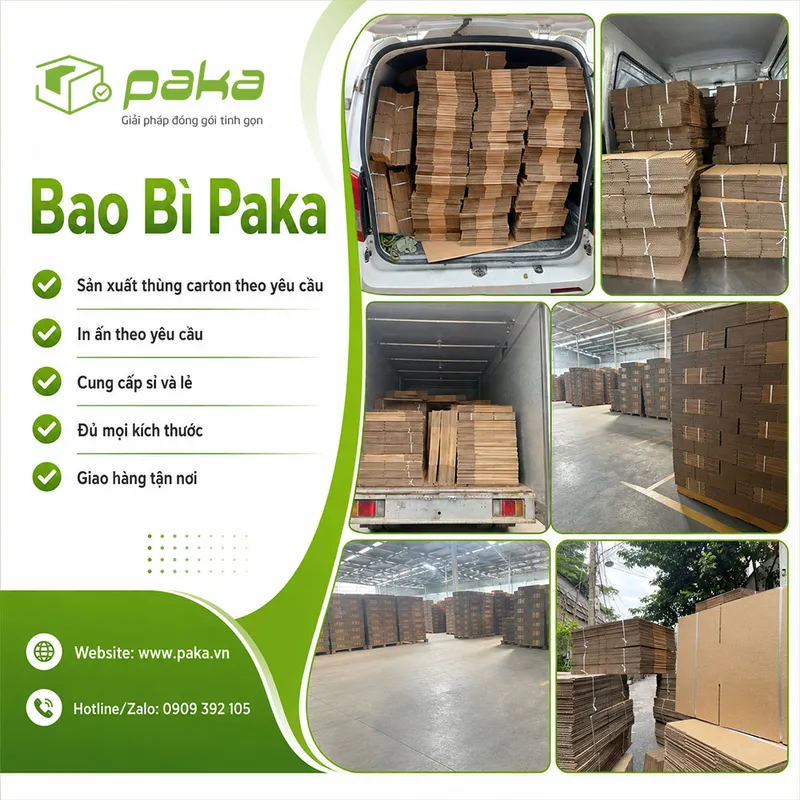 Sản phẩm bao bi paka san xuat thung carton theo yeu cau 1 — Công Ty TNHH Bao Bì PaKa — MST 0315059705