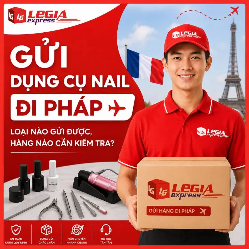 Sản phẩm gui dung cu nail di phap legiaexpress 1 — Công Ty TNHH Chuyển Phát Nhanh Lê Gia Express — MST 0315108494