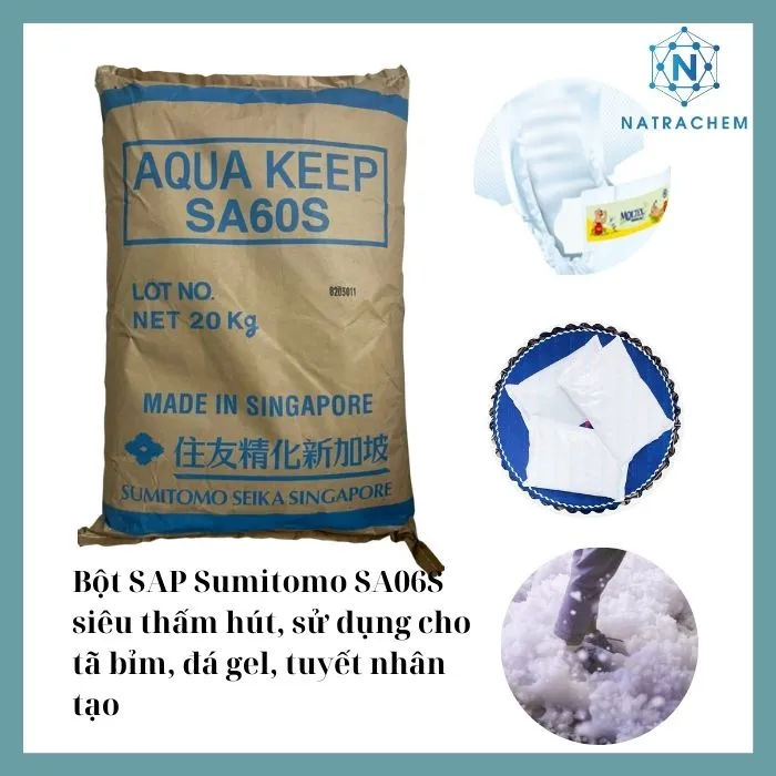 Sản phẩm SAP Sumitomo SA06S 2 — Natra Global - Bột SAP (Super Asorbent Polymer) — MST 0315176913
