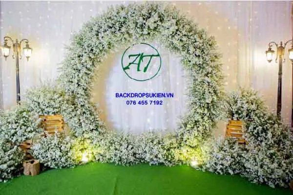 Sản phẩm thi cong backdrop hoa cuoi02233203 — Quảng Cáo An Phong - Công Ty TNHH Truyền Thông An Phong — MST 0315207914