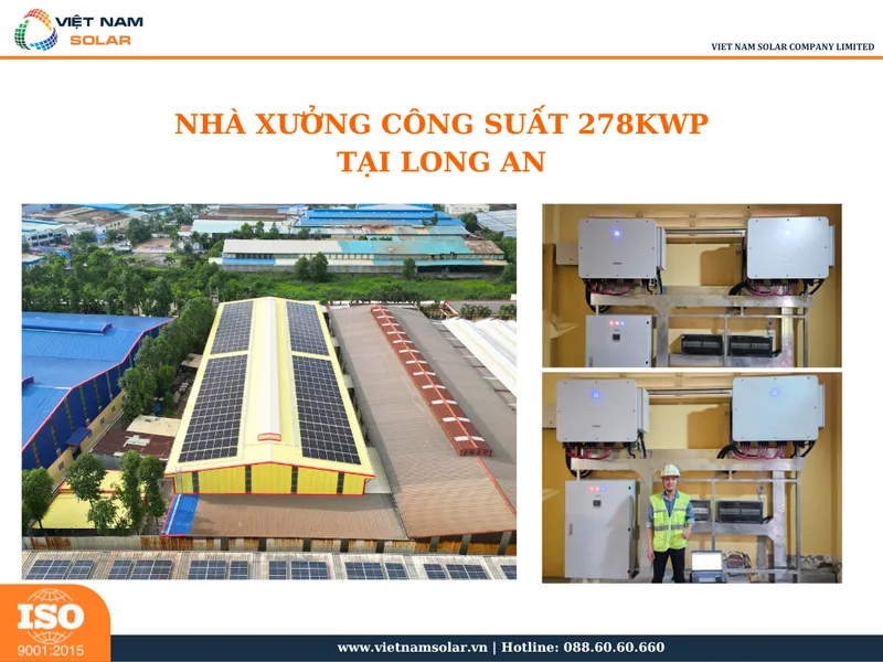 Sản phẩm cong suat 278kwp tai long an — Điện Năng Lượng Mặt Trời Việt Nam Solar - Công Ty TNHH Việt Nam Solar — MST 0315209693