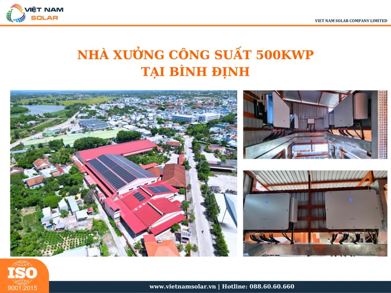 Sản phẩm nha xuong 550kwp tai Binh dinh — Điện Năng Lượng Mặt Trời Việt Nam Solar - Công Ty TNHH Việt Nam Solar — MST 0315209693