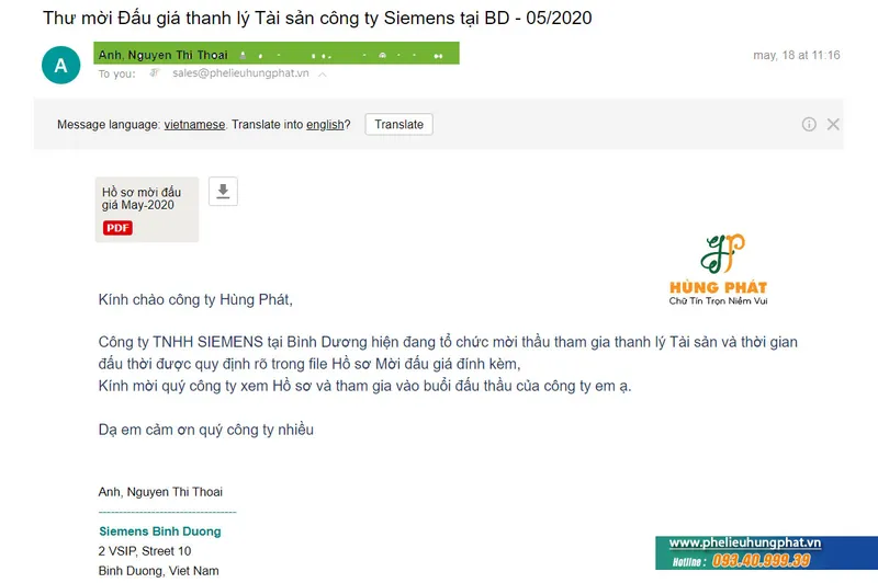 Sản phẩm thu moi dau gia phe lieu — Phế Liệu Hùng Phát - Công Ty TNHH Phế Liệu Hùng Phát — MST 0315236792