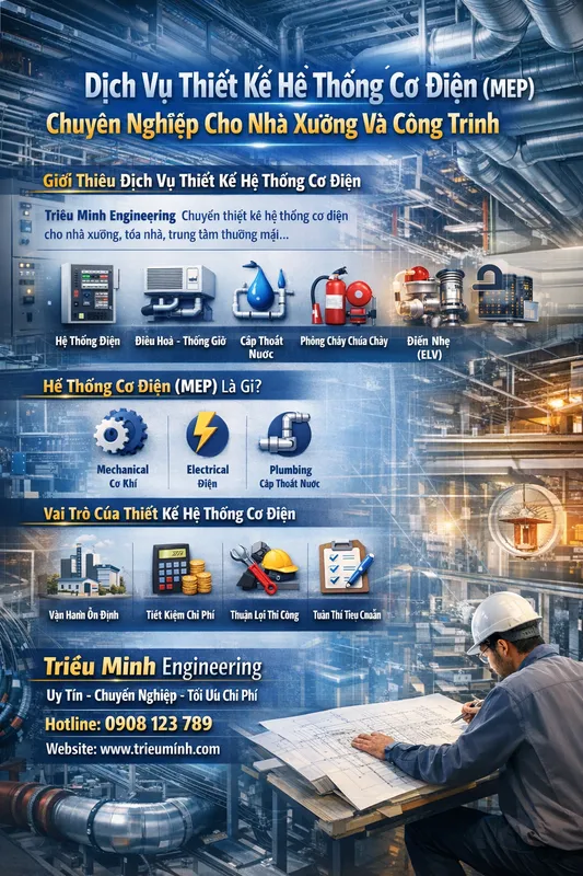 Sản phẩm Thiet ke co dien — Công Ty TNHH Kỹ Thuật Công Nghệ Triều Minh — MST 0315238091