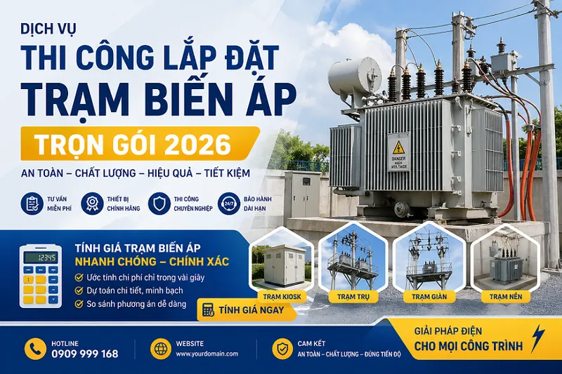Sản phẩm Cung cap lap dat may bien ap tron goi — Công Ty TNHH Kỹ Thuật Công Nghệ Triều Minh — MST 0315238091
