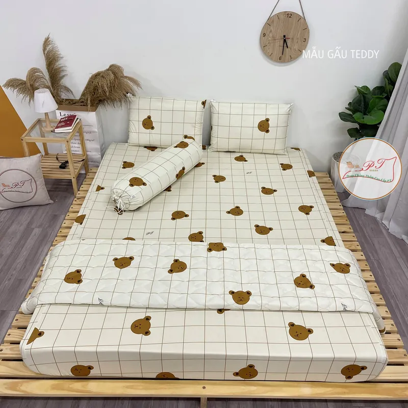 Sản phẩm Gau Teddy 1 scaled — Công Ty TNHH PT Bedding Việt Nam (Ga Chống Thấm PT) — MST 0315242475