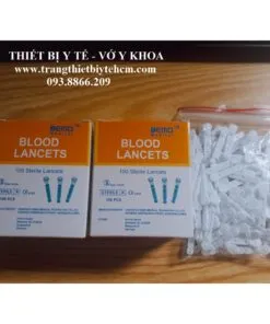 Sản phẩm kim lay mau cho may do duong huyet greetmed lancet trang dep hop 100 cai_0 247x296 — Công Ty CP Đầu Tư Và Kinh Doanh TM Tâm An — MST 0315255717