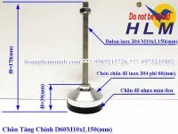 Sản phẩm chan tang chinh chiu luc inox 304 d60m10xl150 mm _s3014 — Công Ty TNHH Sản Xuất Thương Mại Dịch Vụ Hoàng Liêm Minh — MST 0315285599