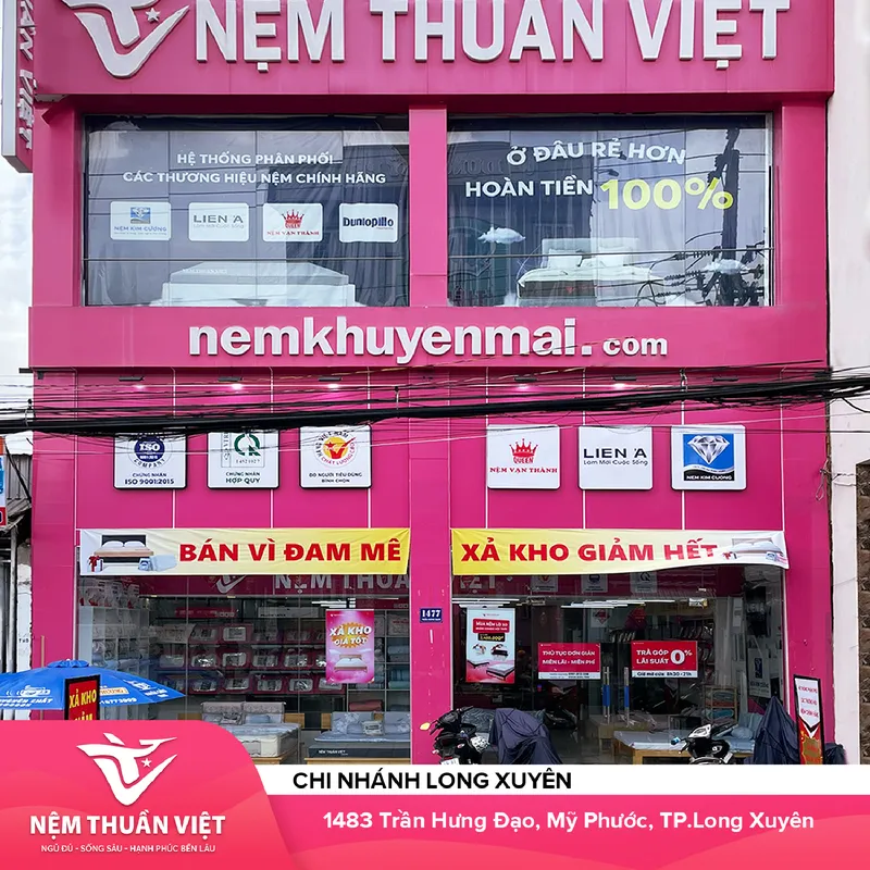Sản phẩm THUMNAIL CUA HANG 20 LONG XUYEN — Nệm Thuần Việt - Công Ty Cổ Phần Nệm Thuần Việt — MST 0315308944