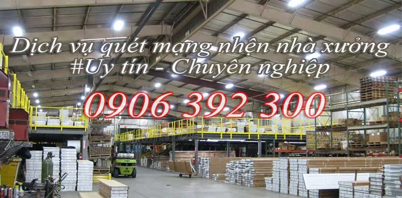 Sản phẩm dịch vụ quét mạng nhện nhà xưởng 1 — Công Ty TNHH Vệ Sinh Công Nghiệp 24h — MST 0315397380