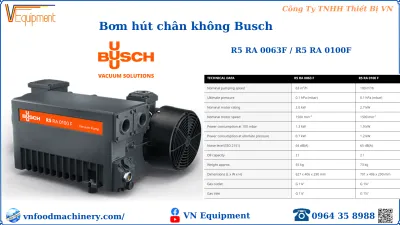 Sản phẩm bom hut chan khong busch r5 ra 0100 f1699412444 — Công Ty TNHH Thiết Bị VN — MST 0315423552