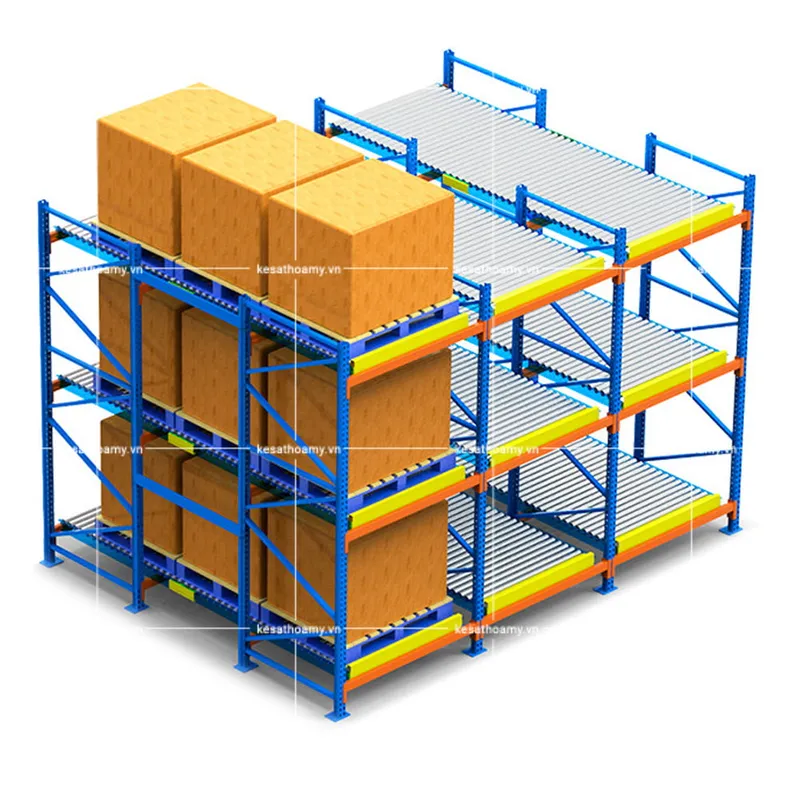 Sản phẩm ke con lan Carton Flow Rack 7 — Kệ Chứa Hàng Hòa Mỹ - Công Ty Cổ Phần Dịch Vụ Và Đầu Tư Hòa Mỹ — MST 0315436495