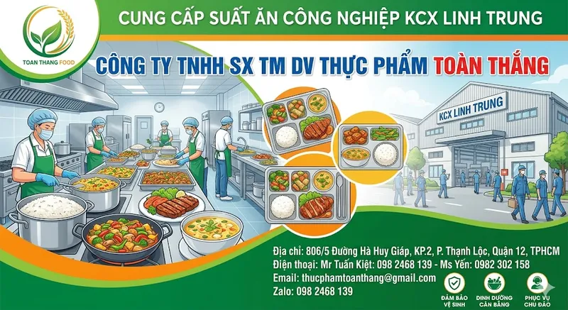 Sản phẩm cung cap suat an KCX Linh TRung — Thực Phẩm Toàn Thắng - Công Ty TNHH Sản Xuất Thương Mại Dịch Vụ Thực Phẩm Toàn
Thắng — MST 0315465778