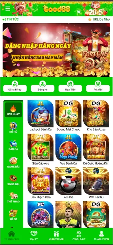 Sản phẩm app good88 — Công Ty TNHH Vận Tải - Xây Dựng Trần Duẫn — MST 0315481346