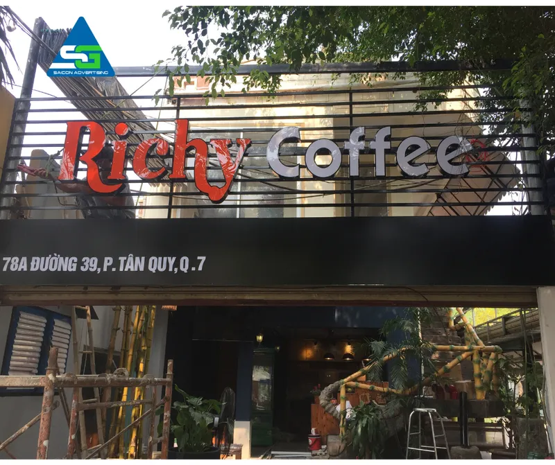 Sản phẩm bang hieu richy coffee 2 — Quảng Cáo Sài Gòn - Công Ty TNHH Phát Triển Quảng Cáo Sài Gòn — MST 0315486111