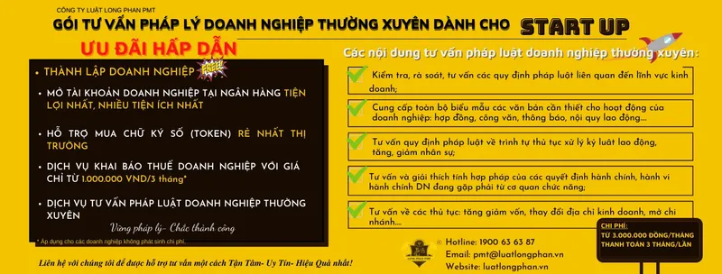 Sản phẩm tu van thanh lap doanh nghiep cho start up — Công Ty Luật TNHH MTV Long Phan PMT — MST 0315506551