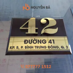 Sản phẩm bang bien so nha inox 247x247 — Công Ty TNHH TM DV Quảng Cáo Nguyễn Bá — MST 0315519134