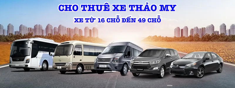 Sản phẩm slide cho thue xe du lich 9506 86500 — Công Ty TNHH Thương Mại Và Dịch Vụ Du Lịch Thảo My — MST 0315552075
