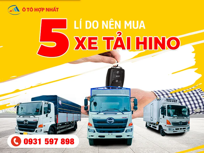 Sản phẩm 5 li do mua xe tai hino 7286 — Công Ty TNHH Ô Tô Hợp Nhất Miền Nam — MST 0315581252