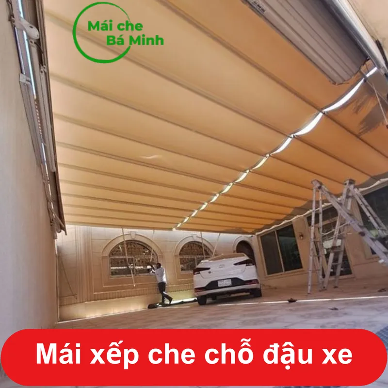 Sản phẩm mai xep che cho dau xe 1 — Mái Che Bá Minh - Công Ty TNHH Cơ Khí Xây Dựng Bá Minh — MST 0315602939