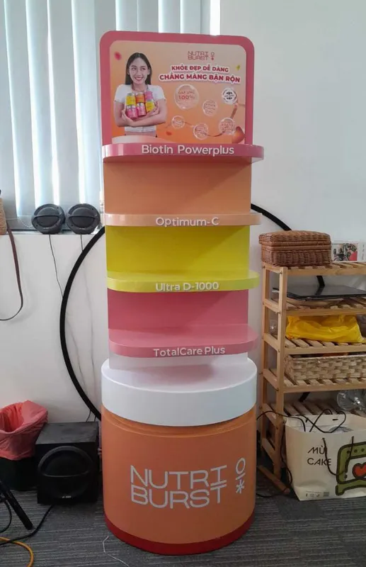 Sản phẩm san xuat booth trung bay thuong hieu nutri burst 1 — Công Ty TNHH WILLGROUP — MST 0315613070