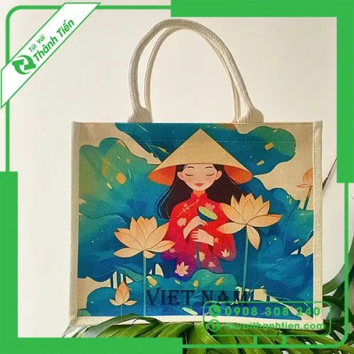 Sản phẩm tui day viet nam in hinh co gai 1 — Công Ty TNHH In ấn Bao Bì Thành Tiến — MST 0315619650
