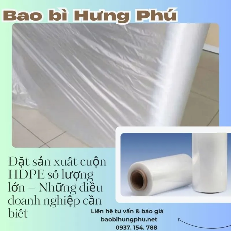 Sản phẩm dat san xuat cuon hdpe so luong lon nhung dieu doanh nghiep can biet — Bao Bì Hưng Phú - Công Ty TNHH Sản Xuất Và In ấn Bao Bì Hưng Phú — MST 0315623512