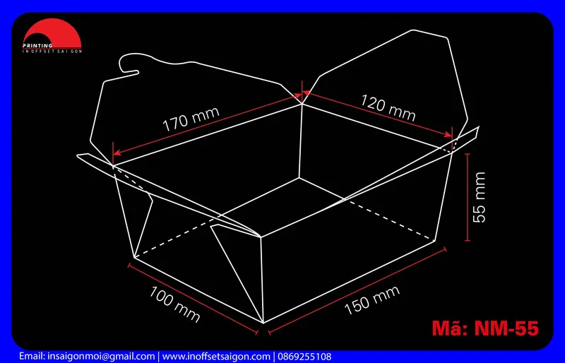 Sản phẩm 14935254106783_hop com hop com van phong takeaway box food nc55 01 — Công Ty TNHH SX TM Sài Gòn EFP — MST 0315669468