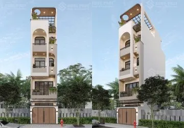 Sản phẩm nha tret 3 lau san thuong 4x14m 360x250 — Công Ty Cổ Phần Kiến Trúc Xây Dựng Song Phát — MST 0315701577