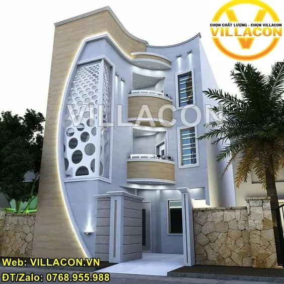 Sản phẩm nha 2 mat tien 2 tang don gian 1 — Công Ty TNHH Xây Dựng Biệt Thự Villacon — MST 0315782826