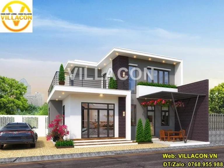 Sản phẩm biet thu mini 2 tang hien dai 2 768x576 — Công Ty TNHH Xây Dựng Biệt Thự Villacon — MST 0315782826